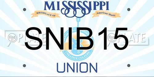 SNIB15 Mississippi License Plate