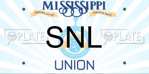 SNL Mississippi License Plate