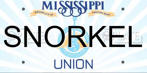 SNORKEL Mississippi License Plate