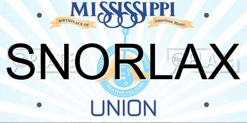 SNORLAX Mississippi License Plate