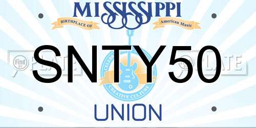 SNTY50 Mississippi License Plate