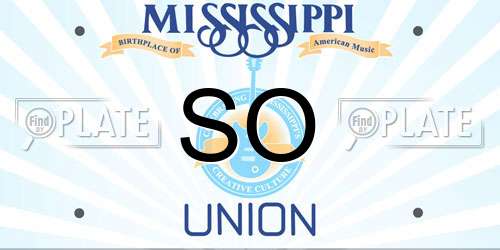 SO Mississippi License Plate