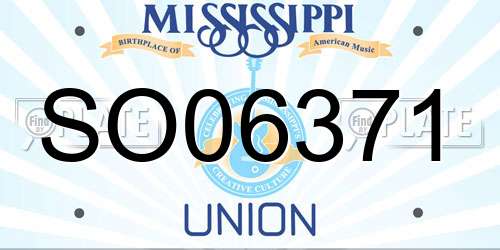 SO06371 Mississippi License Plate