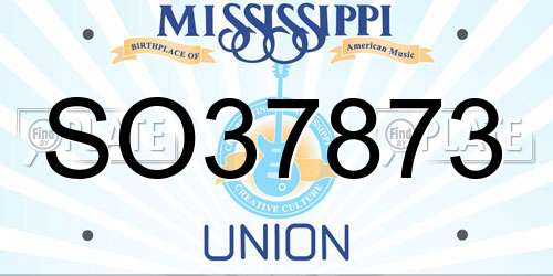 SO37873 Mississippi License Plate