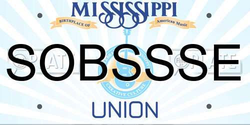 SOBSSSE Mississippi License Plate