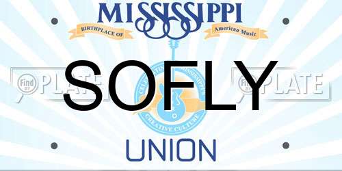 SOFLY Mississippi License Plate