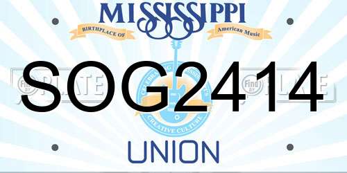 SOG2414 Mississippi License Plate