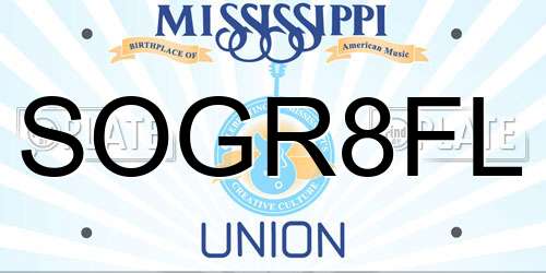 SOGR8FL Mississippi License Plate