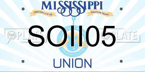 SOII05 Mississippi License Plate