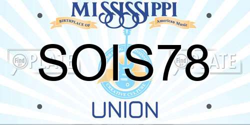 SOIS78 Mississippi License Plate