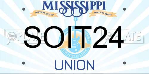 SOIT24 Mississippi License Plate