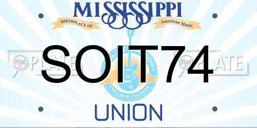 SOIT74 Mississippi License Plate