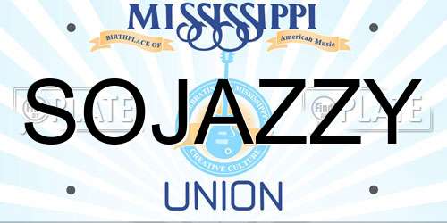 SOJAZZY Mississippi License Plate