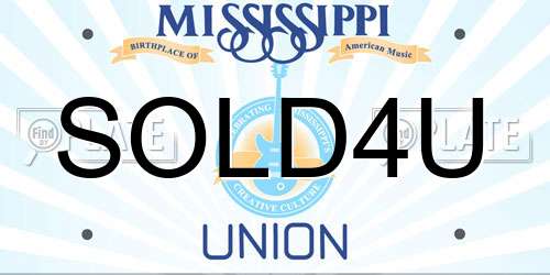 SOLD4U Mississippi License Plate