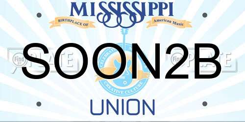 SOON2B Mississippi License Plate