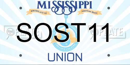 SOST11 Mississippi License Plate