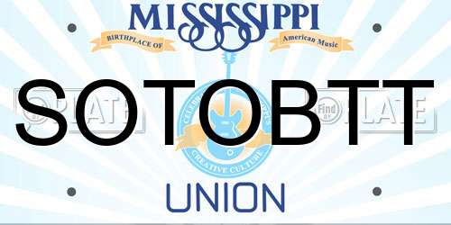 SOTOBTT Mississippi License Plate