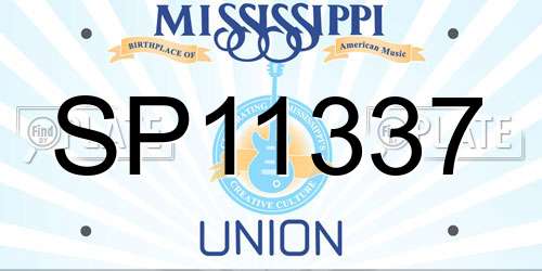 SP11337 Mississippi License Plate
