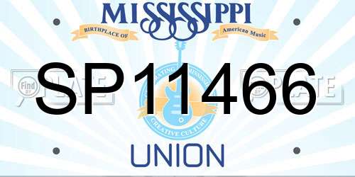 SP11466 Mississippi License Plate