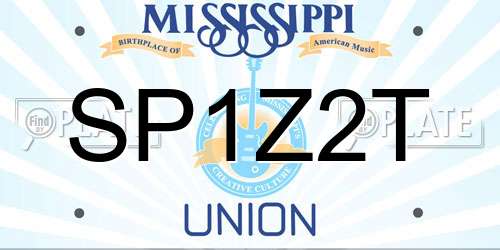 SP1Z2T Mississippi License Plate