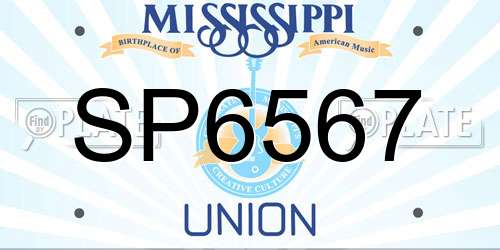 SP6567 Mississippi License Plate