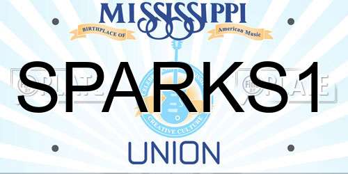 SPARKS1 Mississippi License Plate