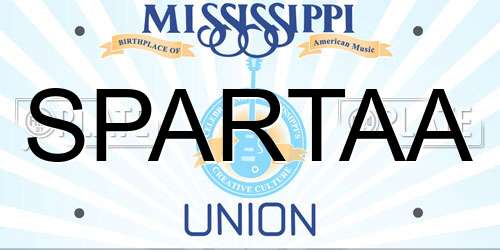 SPARTAA Mississippi License Plate