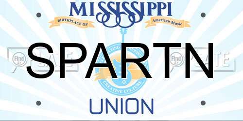 SPARTN Mississippi License Plate