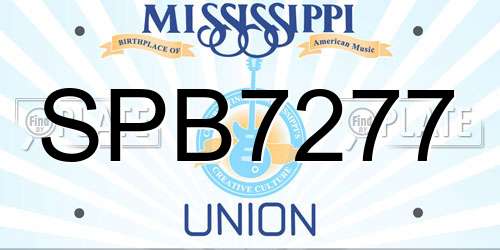 SPB7277 Mississippi License Plate
