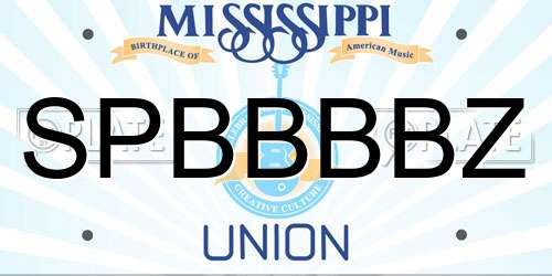 SPBBBBZ Mississippi License Plate