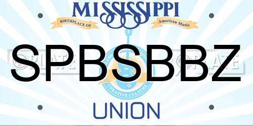 SPBSBBZ Mississippi License Plate