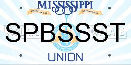 SPBSSST Mississippi License Plate