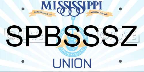 SPBSSSZ Mississippi License Plate