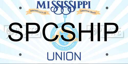 SPCSHIP Mississippi License Plate