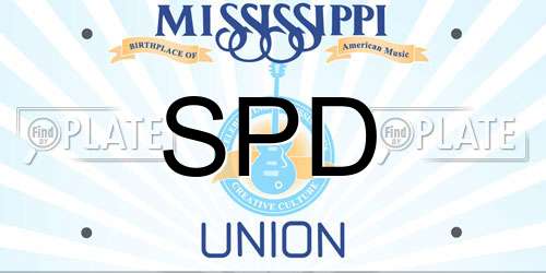 SPD Mississippi License Plate