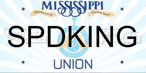 SPDKING Mississippi License Plate