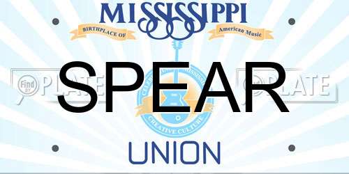SPEAR Mississippi License Plate
