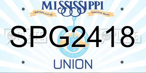 SPG2418 Mississippi License Plate