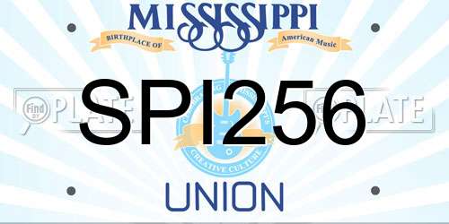 SPI256 Mississippi License Plate