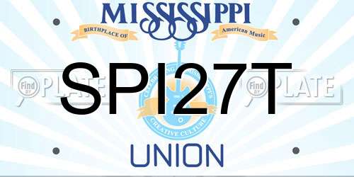 SPI27T Mississippi License Plate