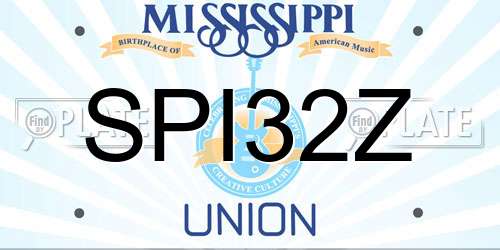 SPI32Z Mississippi License Plate