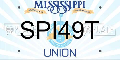 SPI49T Mississippi License Plate