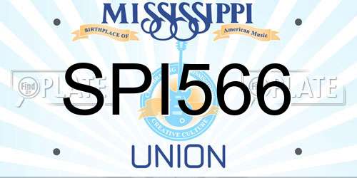 SPI566 Mississippi License Plate