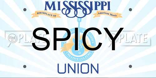 SPICY Mississippi License Plate