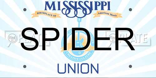SPIDER Mississippi License Plate