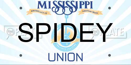 SPIDEY Mississippi License Plate