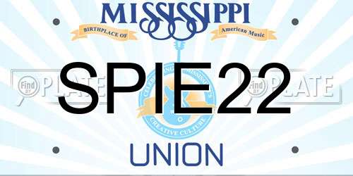 SPIE22 Mississippi License Plate