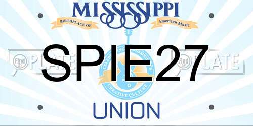 SPIE27 Mississippi License Plate