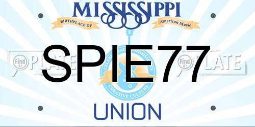 SPIE77 Mississippi License Plate