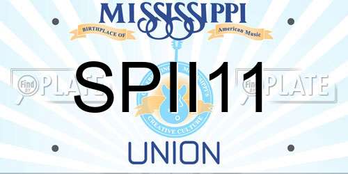 SPII11 Mississippi License Plate